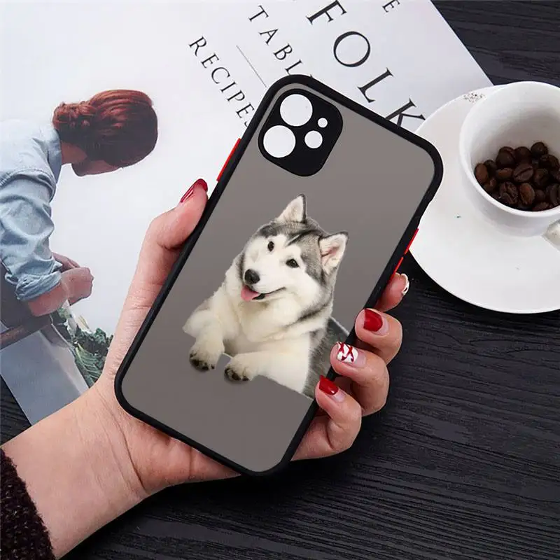 

Husky Kawaii Wolf cute Phone Case matte transparent For iphone 7 8 11 12 plus mini x xs xr pro max cover
