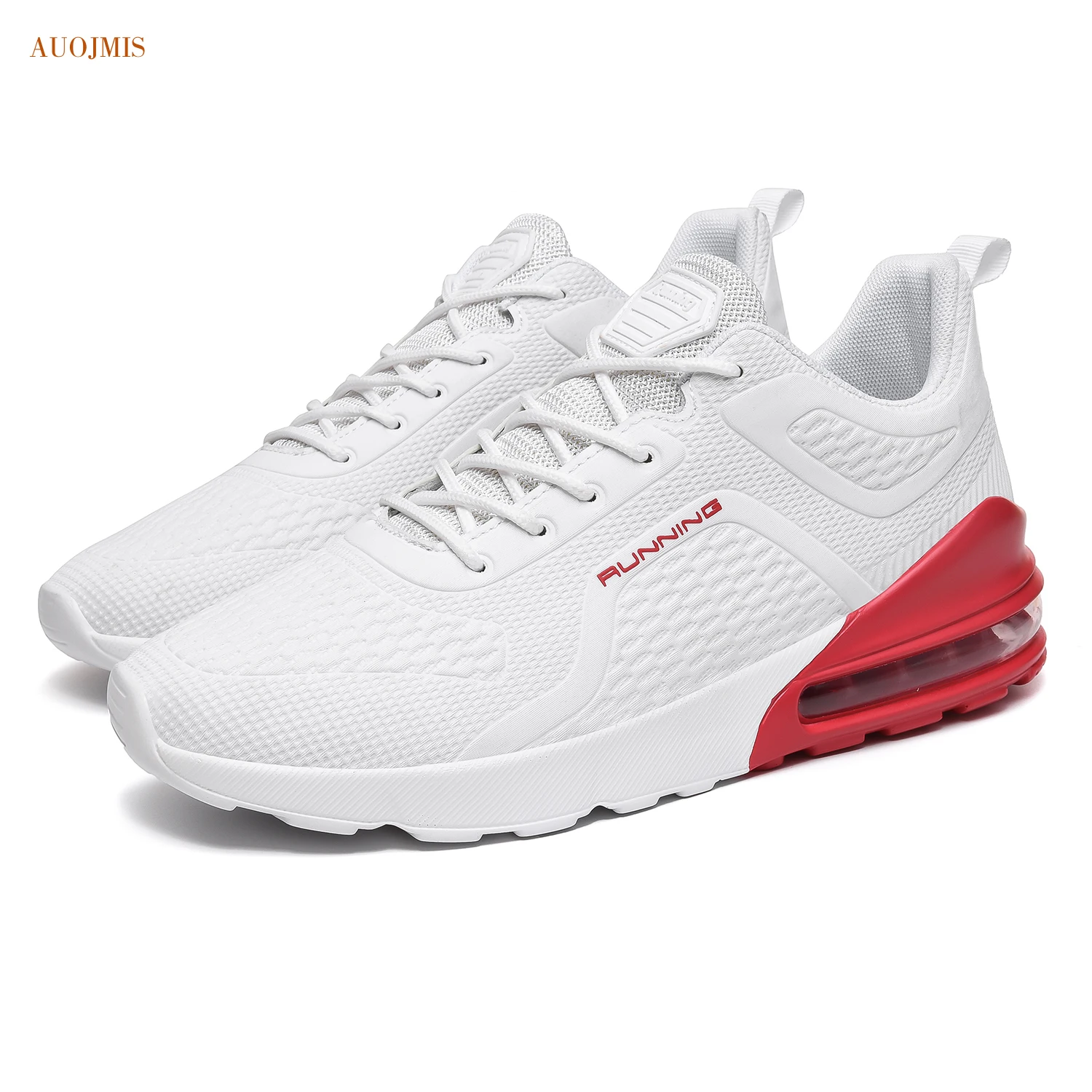 AUOJMIS спортивная обувь большого размера натуральная сетчатая красная беговые