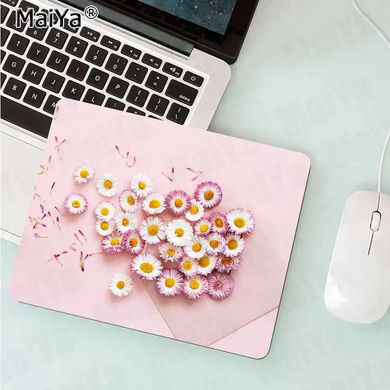 No Lock Edge18x22cm MaiYa Little Daisy высокоскоростной коврик для мыши резиновый компьютерный игровой коврик для мыши - Цвет: No Lock Edge18x22cm
