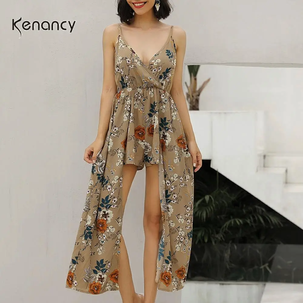 Женские комбинезоны с цветочным принтом Kenancy Необычные Комбинезоны на тонких