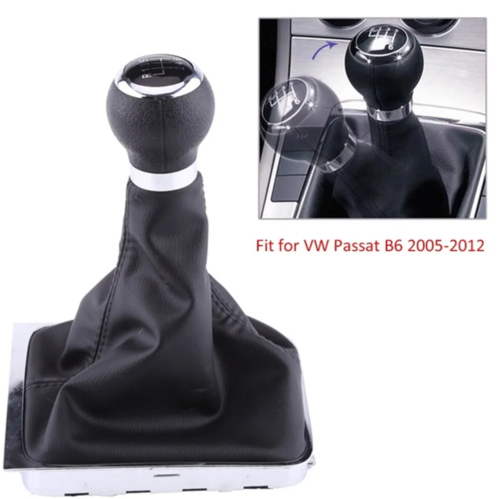 

For Passat B6 B7 5-/6-speed Mt Gear Shift Collar with Shift Stick Knob Dust Cover Shift Lever Kit Hand Brake Boot Cover Case