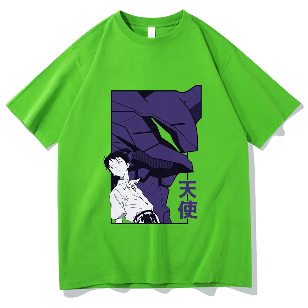 

2021 Hot Sell Japan Anime Ayanami Rei Printing Tshirt Men Women Oversized Fashion Short Sleeve Tees Summer Unisex Cotton T Shrit
