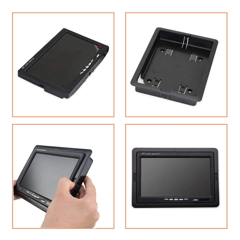 7 дюймовый широкоэкранный автомобильный монитор PAL/NTSC DC12V TFT LCD для камеры заднего