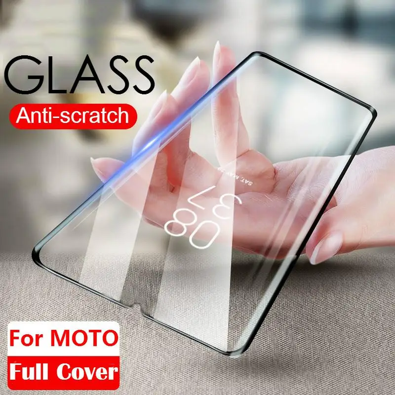 Черное закаленное стекло 9H для Motorola Moto One MACRO Action Vision Zoom Flim G8 Plus G8Play P40 P50 Защитное
