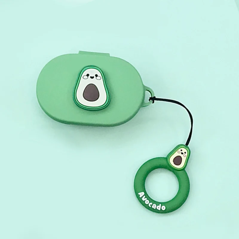 

cute avocado ring case For Xiaomi Redmi AirDots Case fashion fruit Keychain Silicone Earphone Cover for Redmi AirDots 2 S Cover