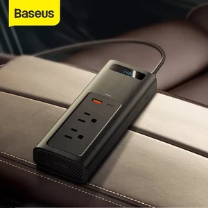 baseus 150w car inverter ac dual port universal 12v outlets for car vacuum cleaner heater car charger adapter for phones tablets free global shipping