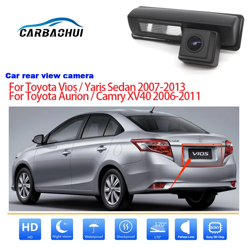 

Car Rear View Back Up Camera For Toyota Vios Yaris Sedan Aurion Camry XV40 2006~2013 CCD Full HD Night Vision Reverse Camera