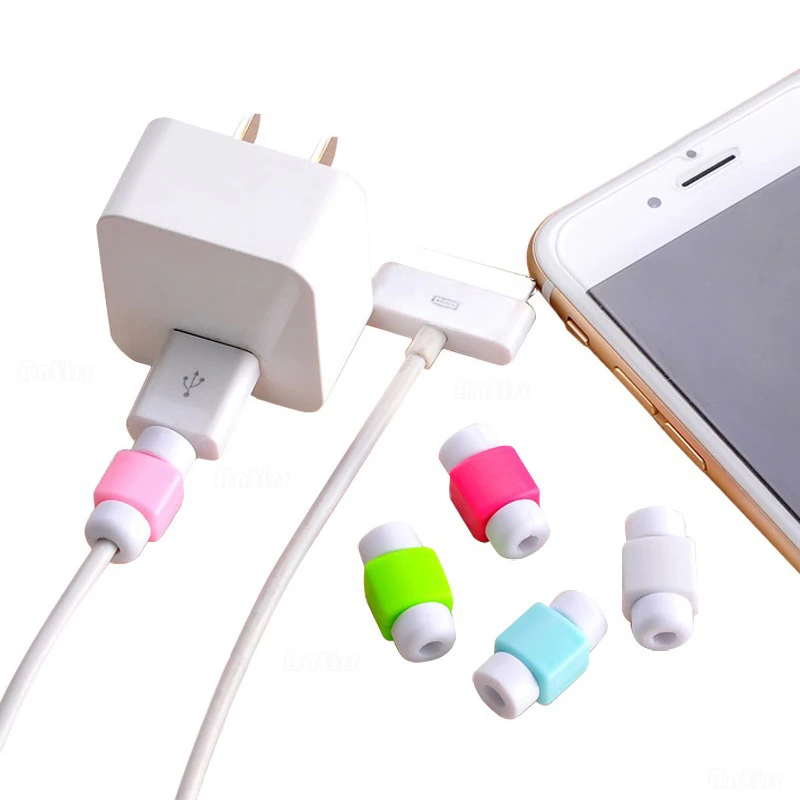 Silicone USB Cable Protector Earphone Wire Cord Protection Cover Data Charger line Protective Sleeve For Apple iphone Samsung |