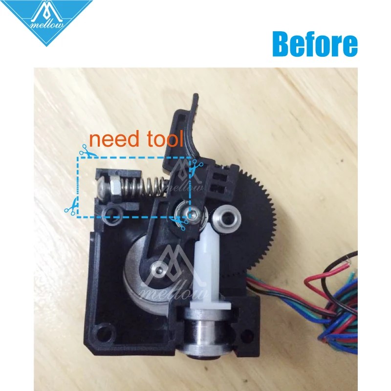 1 шт. титановое колесо для 3D-принтера титановый экструдер настольного FDM reprap MK8 J-head