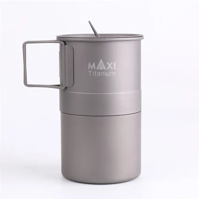 200ml MAXI titanium Moka плита кофейник эспрессо, легкий портативный(200 мл нет - Цвет: 200ml