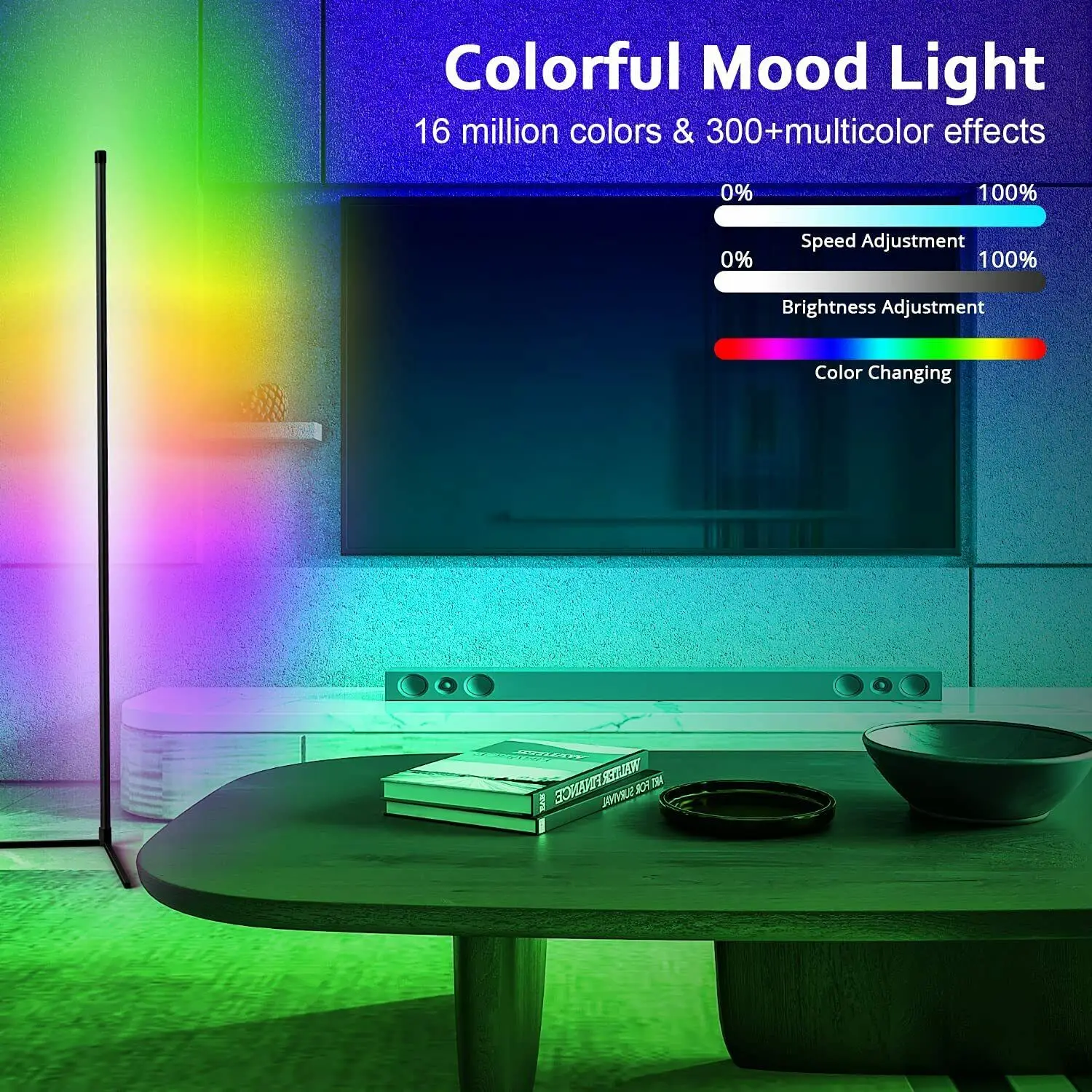 59 inch corner floor lamp dimmable app control standing lamp led light with remote for bedroom decor living room indoor lighting free global shipping
