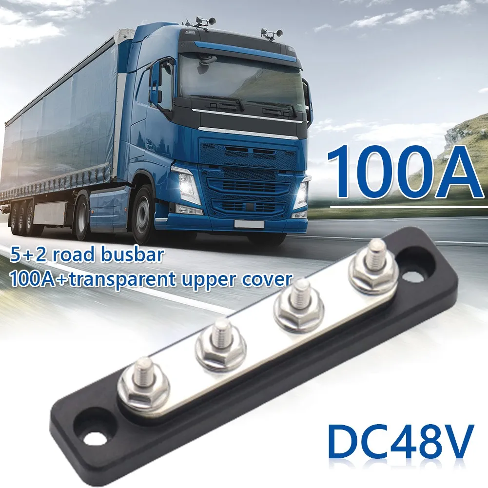 

100A DC Bus Bar 107*23*28mm 1pcs 3/16” 4-Way Busbar 75 Grams AOA1135-A
