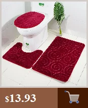 Zeegle 3pcs Bathroom Mat Set Anti-slip Bathroom Floor Mats Lid Toilet Cover Microfiber Bath Mat Bathroom Rug and Toilet Mat Sets