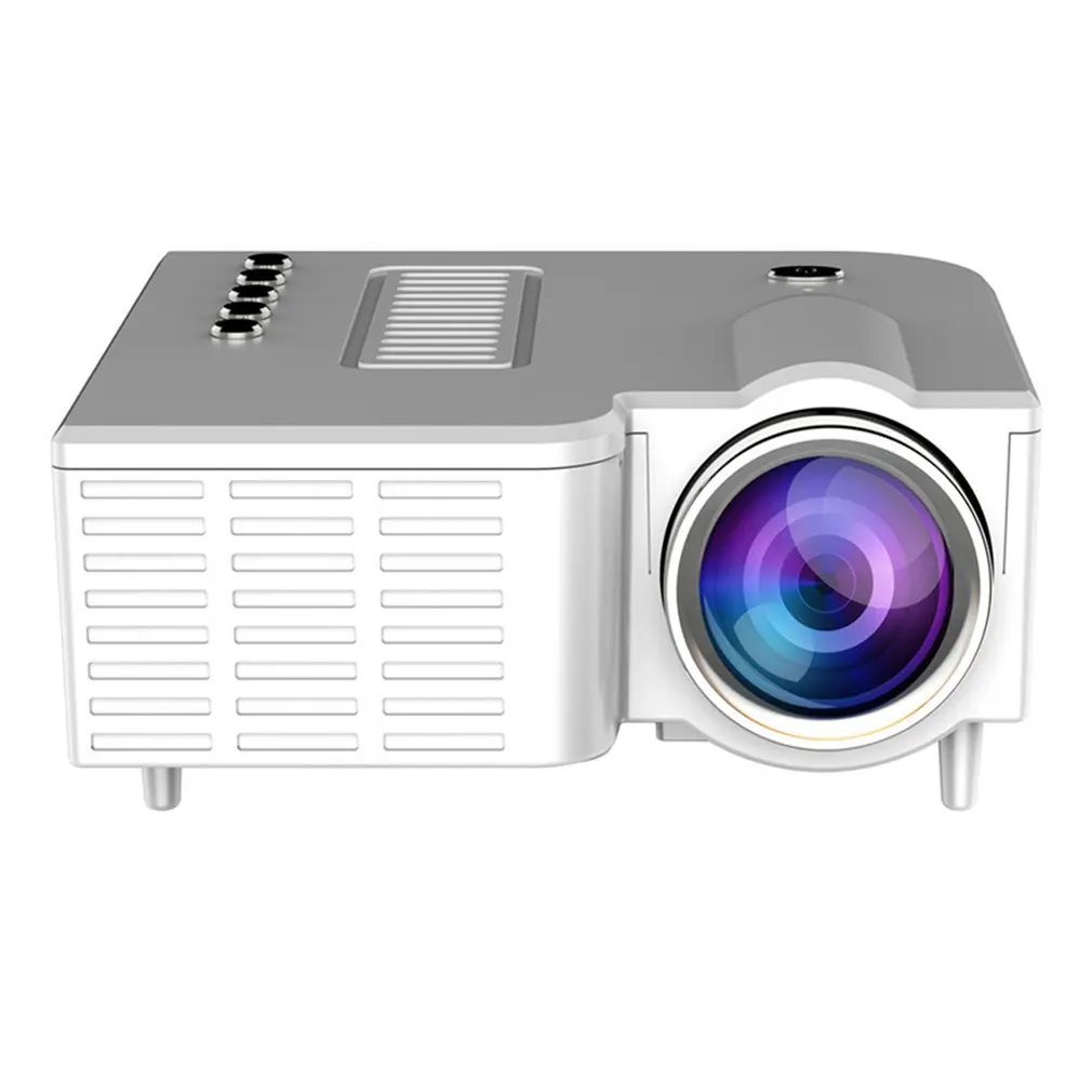 

Mini Portable Video Projector LED WiFi Projector UC28C 1080P Video Home Cinema Movie Game Cinema Office Video Projector white
