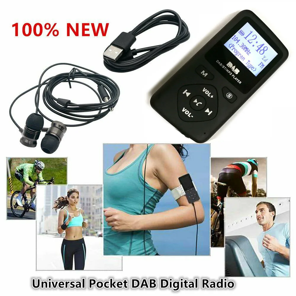 Портативный карманный цифровой мини-радиоприемник DAB/DAB + FM Bluetooth-совместимый