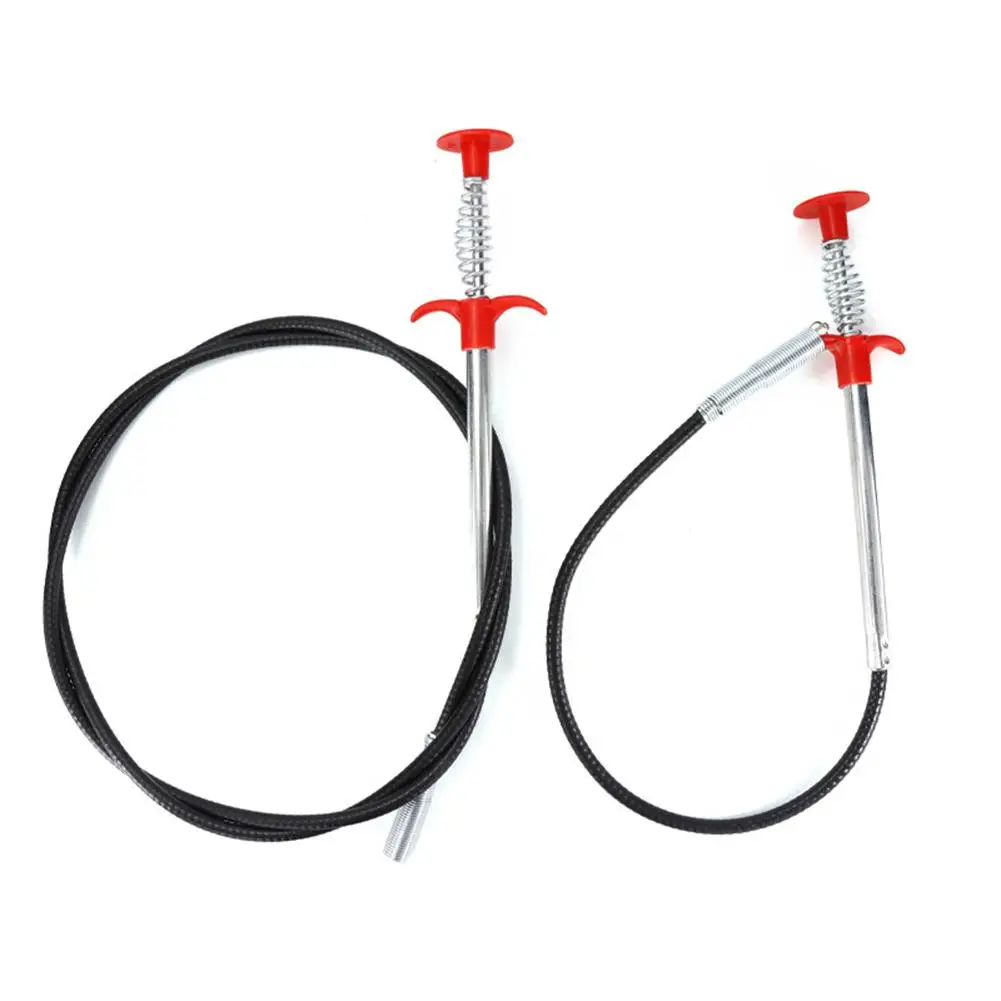 

Aluminum Alloy Durable Drain Cleaner Flexible Hand Grip Sewer Kitchen Toilet Bathtub Cleaning Rod Dredging Sticks