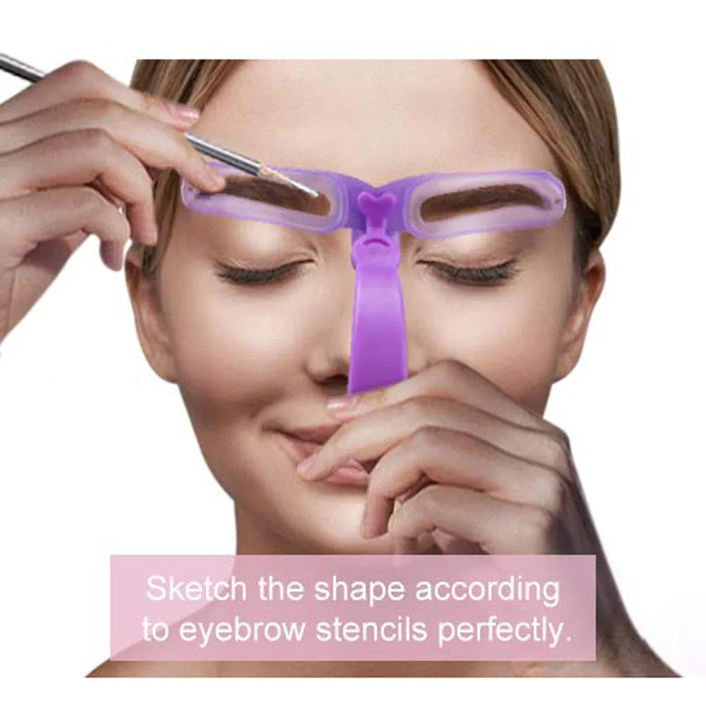 Eyebrow Stencil 8 Styles Shapes DIY Grooming Kit Shaping Templat Template Card Easy Makeup | Красота и здоровье