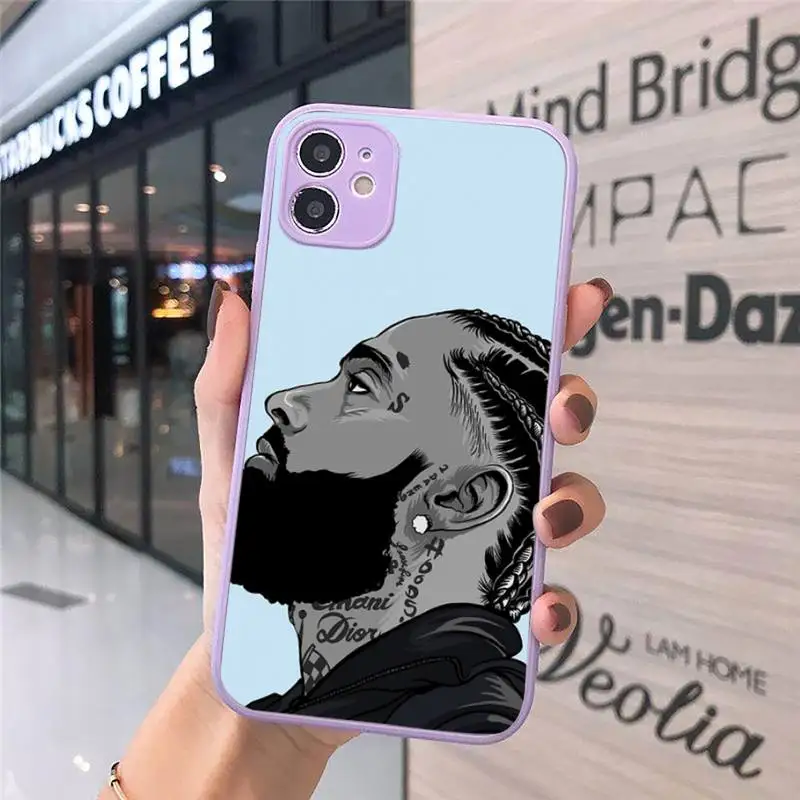 

Rapper Nipsey Hussle Phone Case Matte Transparent for iPhone 7 8 11 12 s mini pro X XS XR MAX Plus cover funda