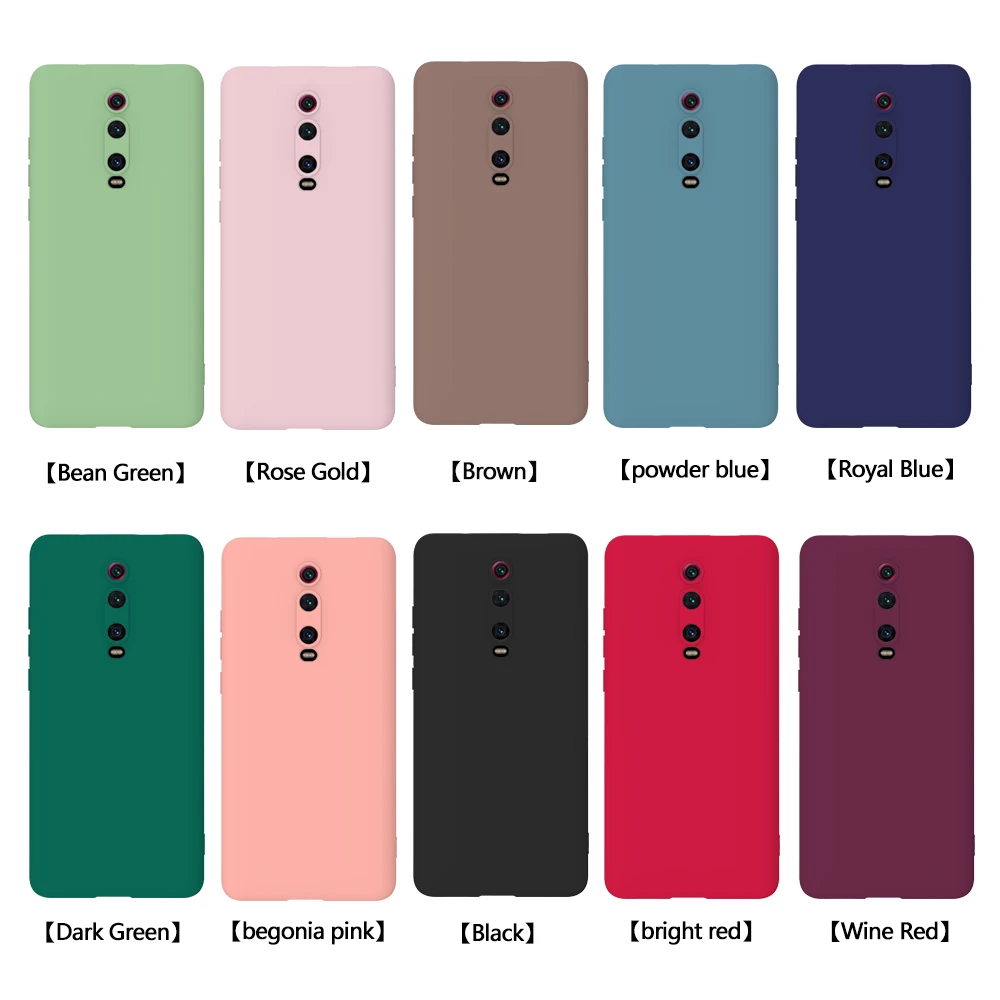 

Silicone Phone Matte Case For Xiaomi Redmi Note 8T 8 7 7S 6 5 K30 K20 GO A2 Lite Pro Soft TPU Back Cover Silicon Cases