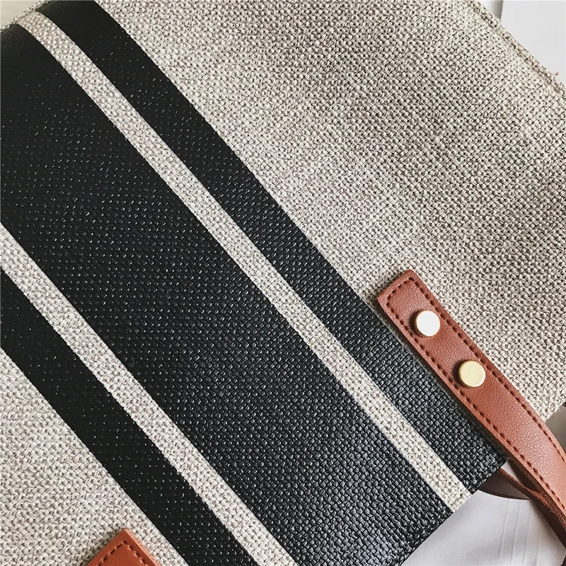 Холщовые сумки с широким ремешком и ручками для женщин вместительные дамские