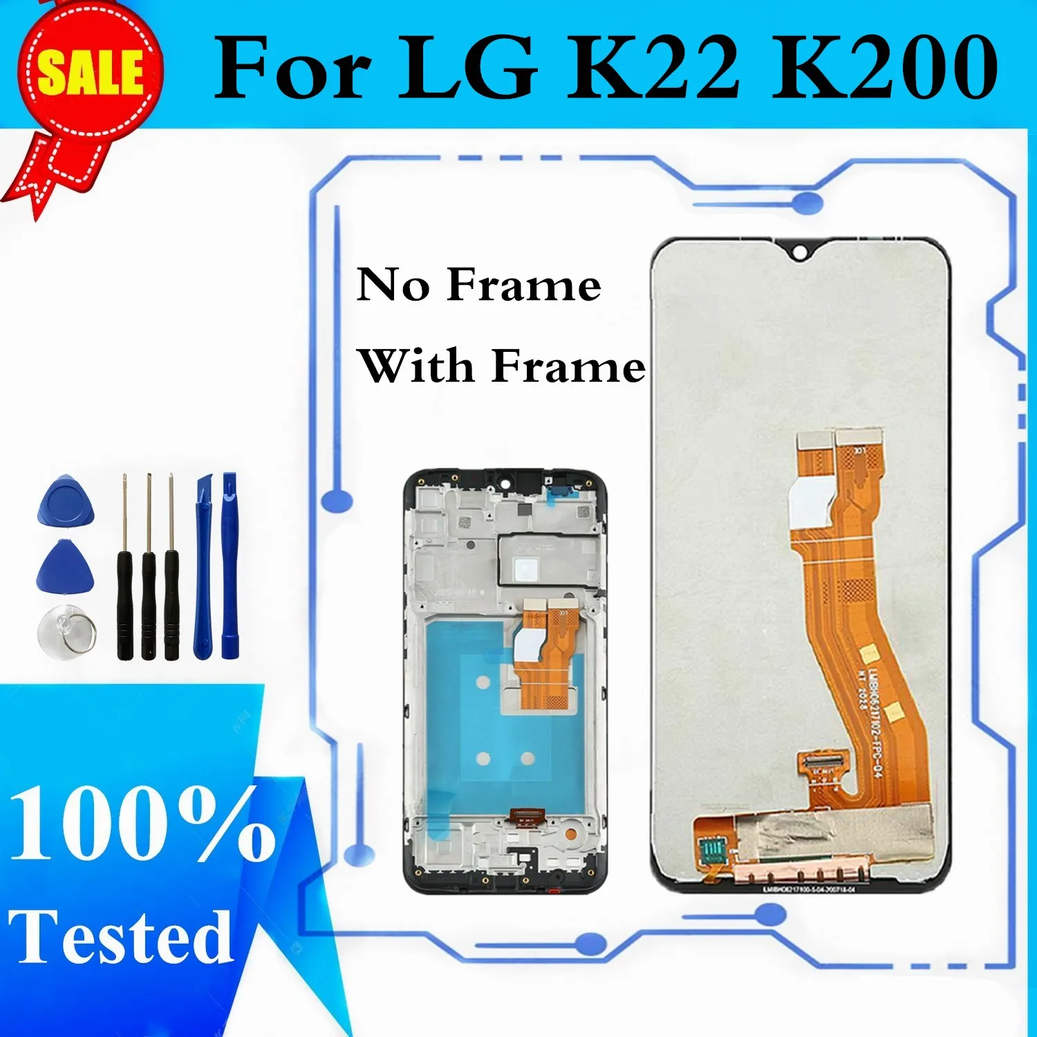 Для LG K22 ЖК дисплей Дисплей кодирующий преобразователь сенсорного экрана в сборе