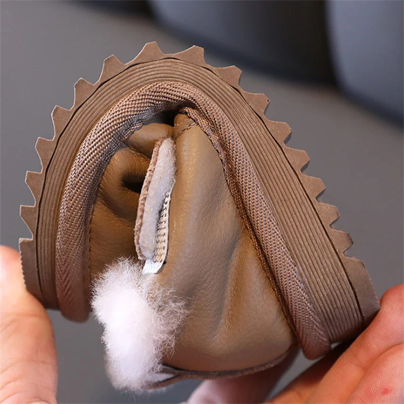 Зимние детские ботинки DIMI из натуральной кожи для мальчиков и девочек модные