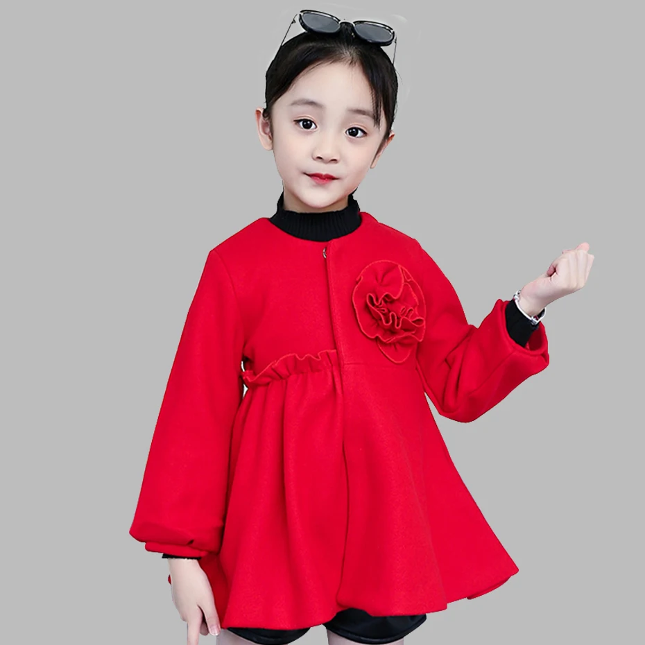 Куртки для девочек однотонная куртка с цветочным рисунком детская верхняя