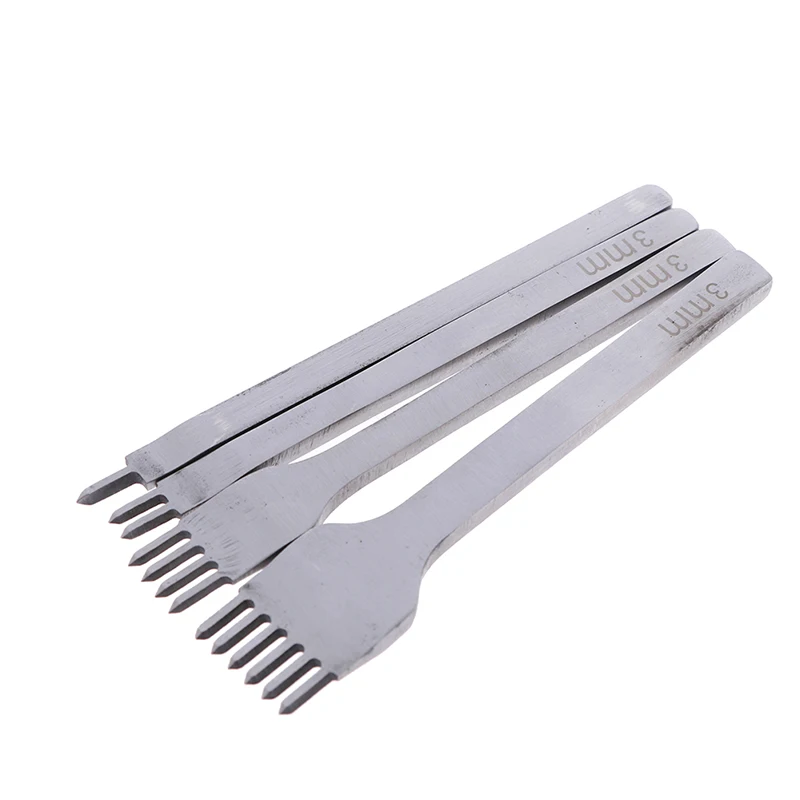 1pc 3mm/0.12" Stainless Steel Rhombus Tooth Chisel Leather Craft DIY Tool 1 2 4 6 Prong Hole Punch | Инструменты