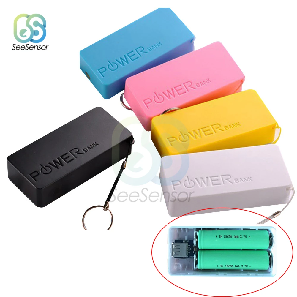 2X18650 USB зарядное устройство чехол для аккумулятора DIY Box 5600 мАч iPhone смартфона MP3