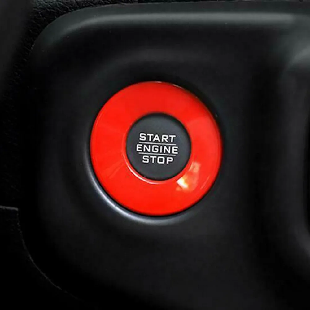 

1 Pcs Button Ring Trim ABS Accessories Car For 2018-2021 Jeep Wrangler JL