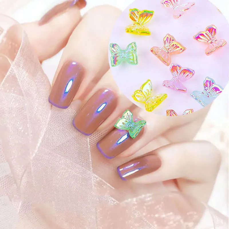 

30PCS 3D Nail Art Decoration 3D Crystal Butterfly Charm Nail Art Rhinestones Decoration DIY Manicure Glitter AB Nail Jewelry