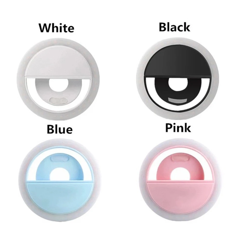 

Selfie Fill Light with 36 Lights USB Rechargeable Portable LED Circle Clip-on Selfie Light Ring for iPhone Android Smart Phone