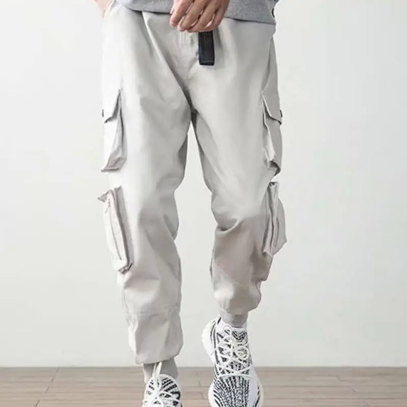 Новые мужские шаровары с боковыми карманами в стиле хип хоп повседневные брюки