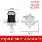 Пластиковый электромагнитный клапан, 10 мм, 12 В, 24 В, 220 В, магнитный диспенсер для стиральной машины, пневматический переключатель регулятора давления для питьевой воды