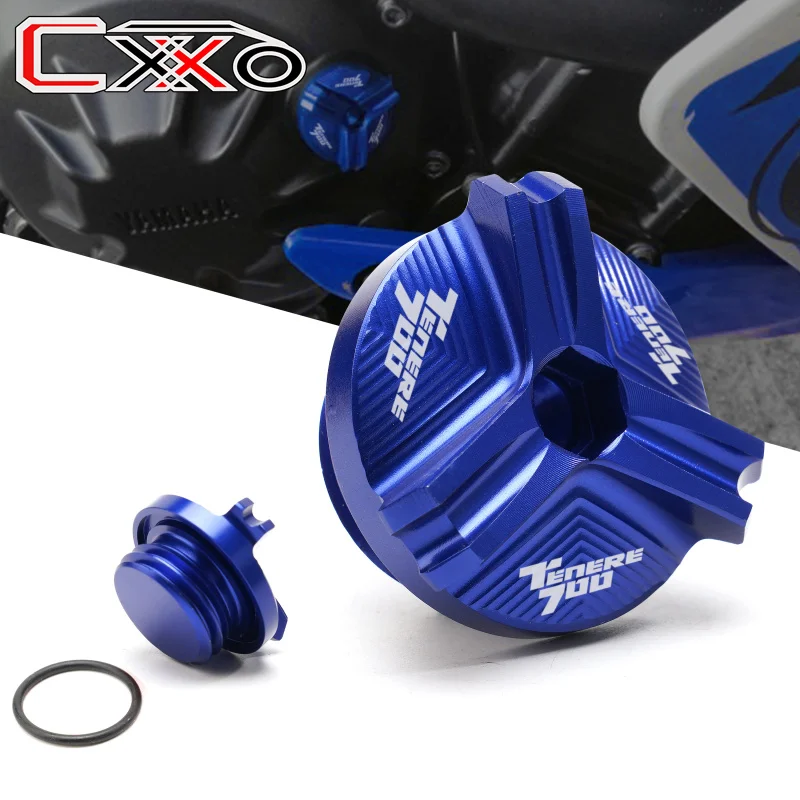 

For YAMAHA TENERE 700 2019 2020 XTZ700 Tenere700 Xtz700 Motorcycle Accessorries CNC Alumium Oil Filter Cap Engine Oil Plug cover