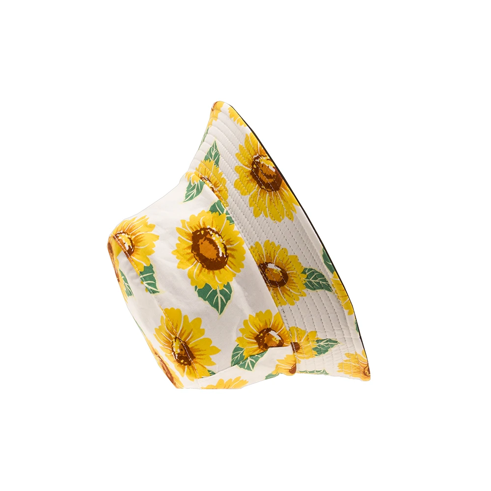 Шляпа с подсолнухами шляпа в рыбацком стиле Цветочная Панама двусторонняя