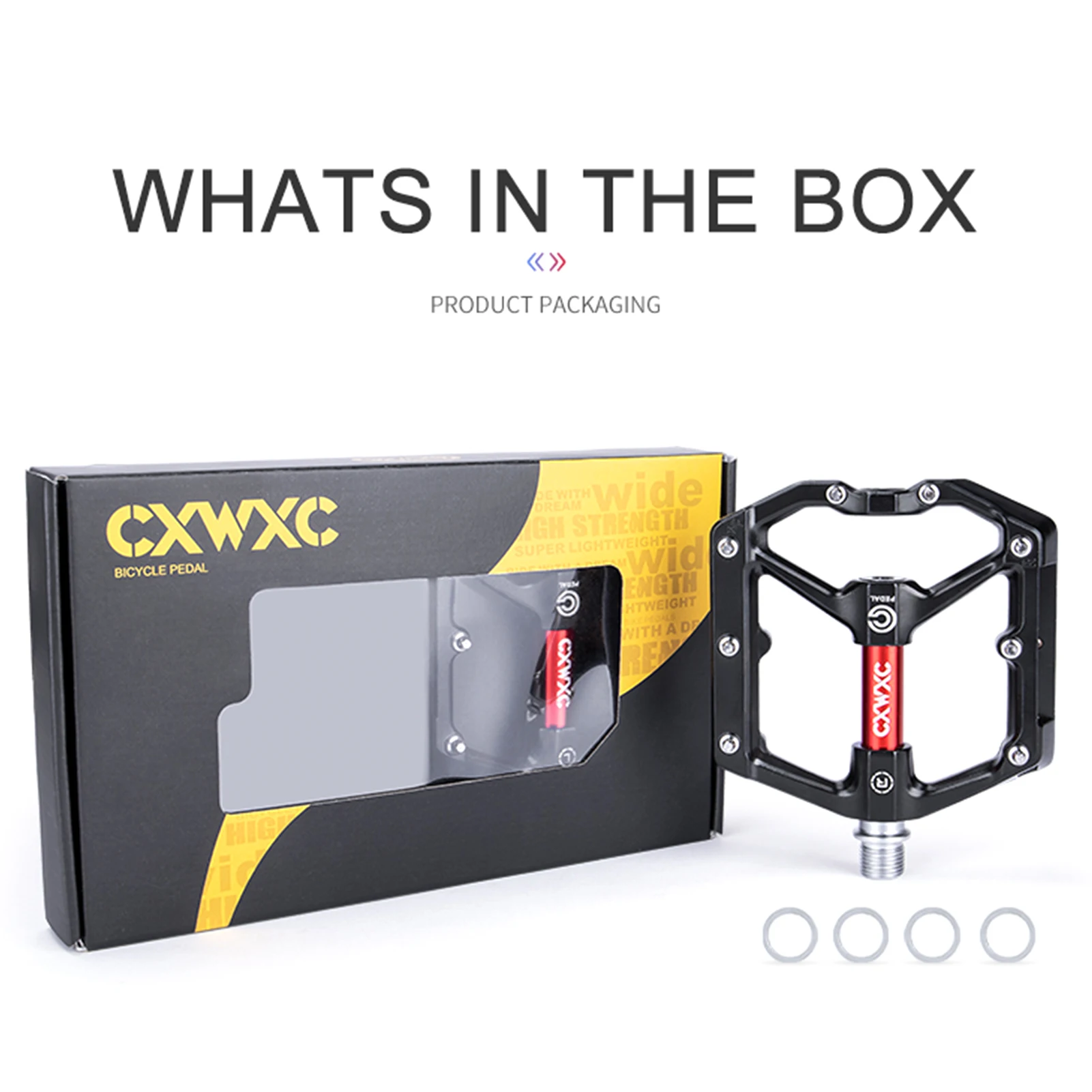 

Lightweight MTB Bearing Aluminum Alloy Flat Pedal 9/16 Pedals big Bicycle Pedal Anti-skid Pins Anti-vibration Road Bike Pedal