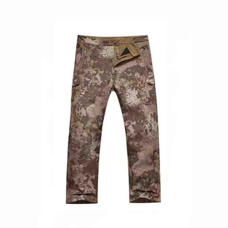 Desert Python Тактические наборы для мужчин Sharkskin Softshell TAD куртка или брюки Военная форма для пеших прогулок кемпинга Водонепроницаемая камуфляжная охотничья одежда - Цвет: Desert Python