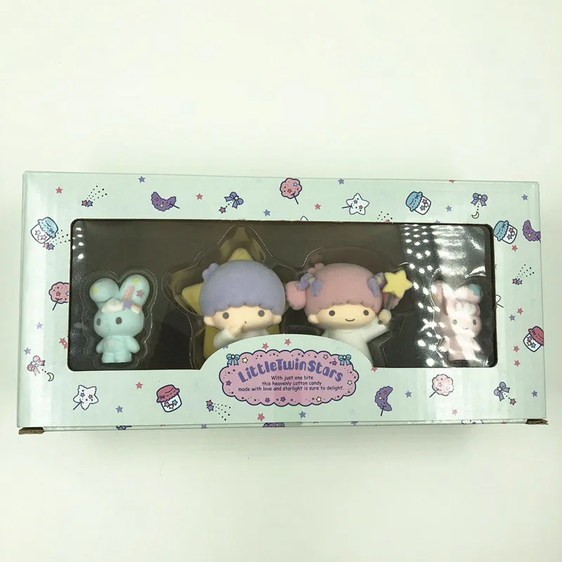 Милые Pom pudin Pudding Dog Little Twin Stars Флокирование ПВХ Модель фигурка игрушка кукла