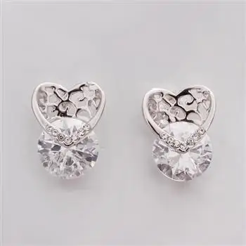 

Heart-shaped korean fashion piercing Silver 925 Hoop stud dangle Hanging Earrings for women teens 2021 trend jewelry Ear cuffs