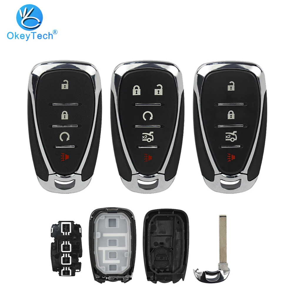 

OkeyTech для Chevrolet Cruze Lacetti Malibu XL, умный чехол для автомобильного ключа HU100, блестящее лезвие, 4, 5 кнопок, для Chevrolet