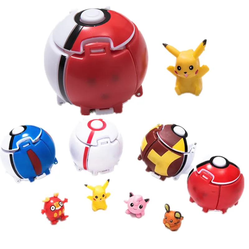 Аниме Покемон мяч Пикачу карманные монстры Косплей Pop-up Poke Ball Bulbasaur дети мультфильм Милая игрушечная бутафория Костюмы Аксессуары