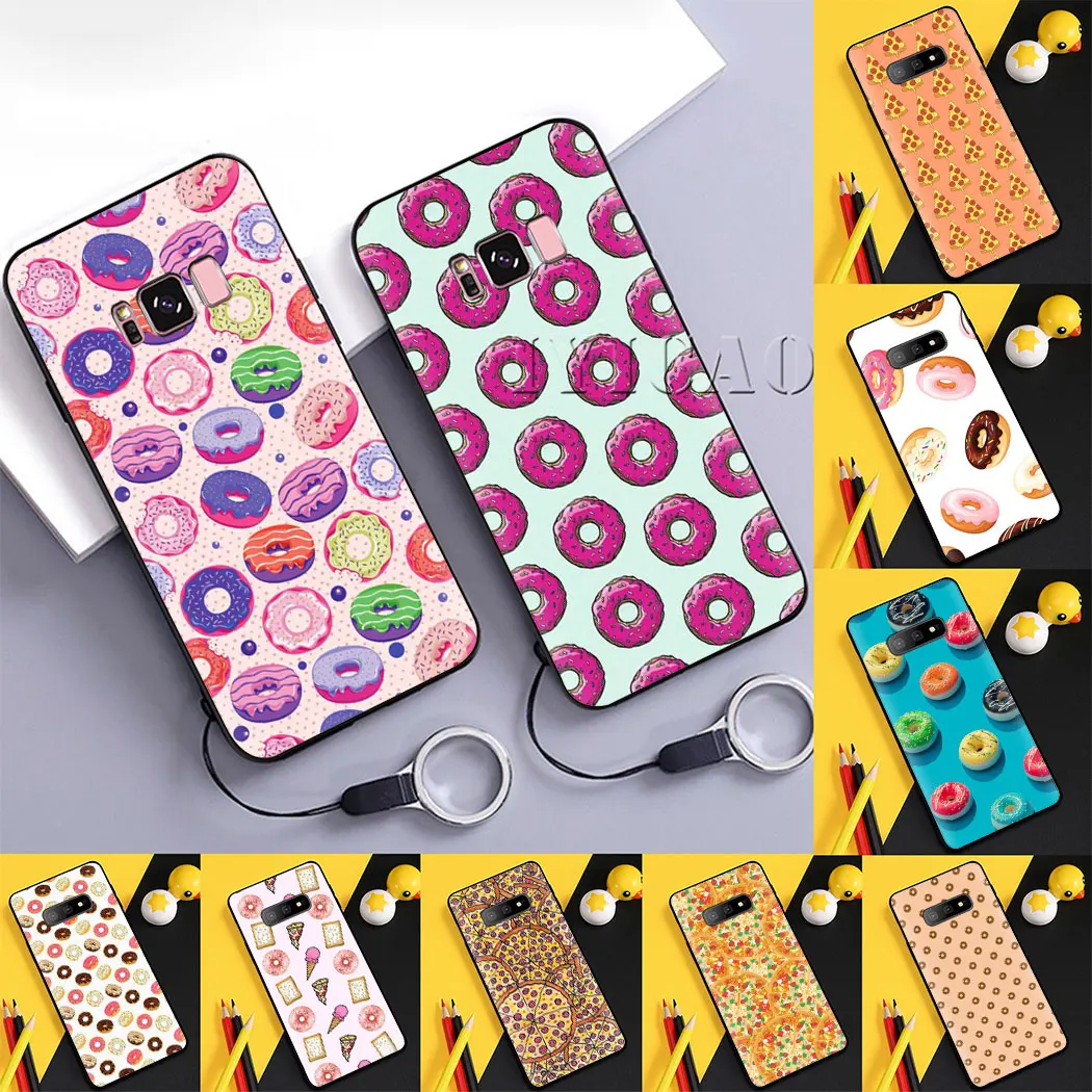 Картофель фри пончики пицца Еда Мягкий силиконовый чехол для телефона samsung A3 A5 A6 A7