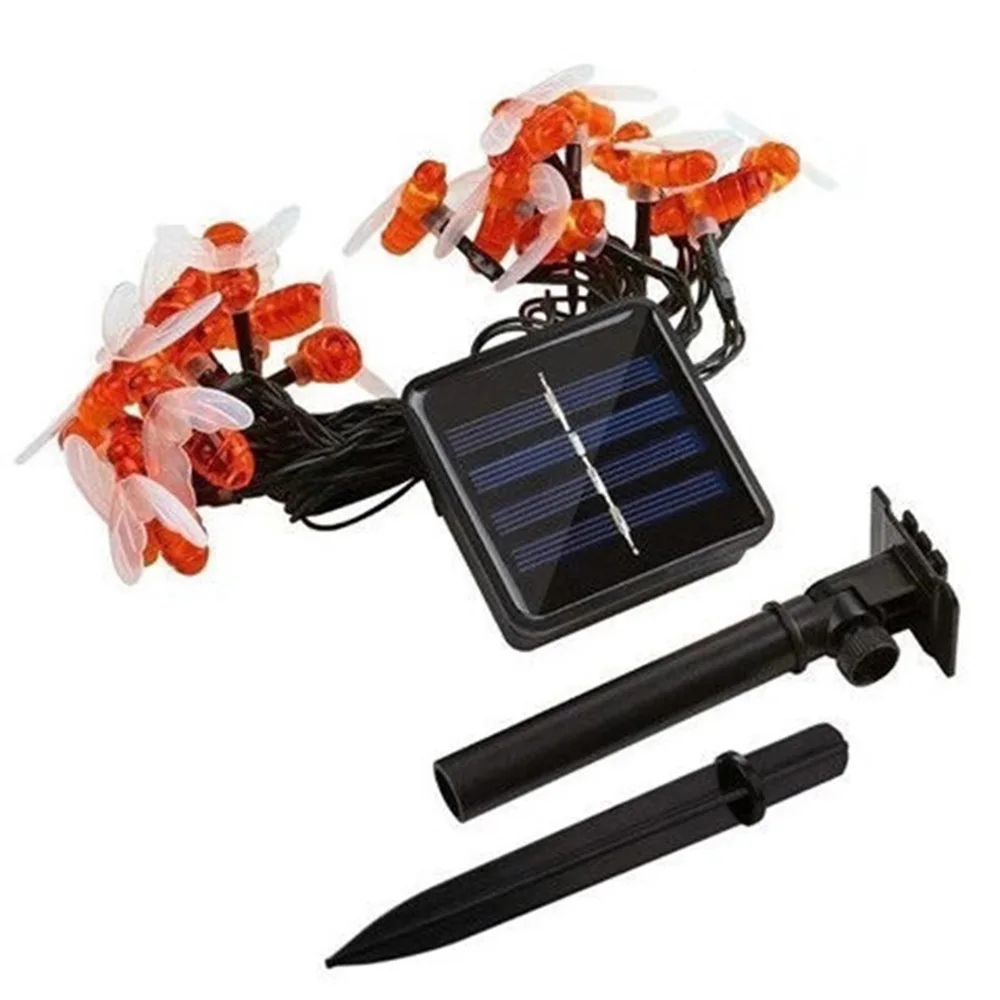 Садовая гирлянда на солнечной батарее милая садовая лампа лента с Пчелой