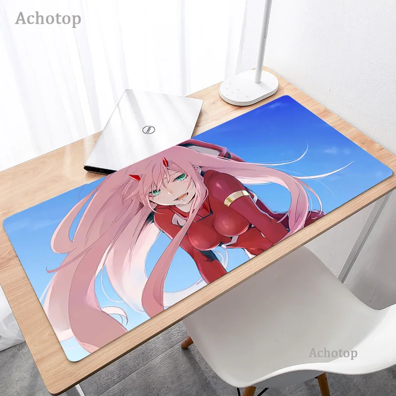 top quality zero two mouse pad anime cool large desk laptop rubber mouse mat xxl large mouse pad pc gamer gaming keyboards mat free global shipping