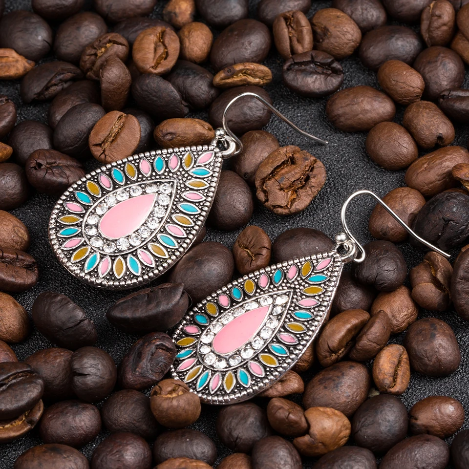 Женские винтажные серьги с кисточками в этническом стиле фиолетовые масляной