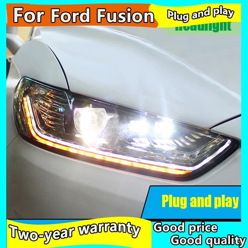 Автомобильный Стайлинг для Ford Fusion передние фары 2013 2017 Mondeo светодиодные H7 D2H Hid