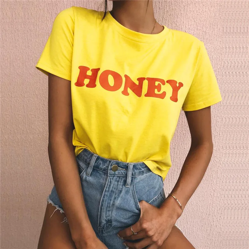 

Sweetheart Wish Short Sleeve Printed Letter Women's Round T-Shirt Women's Top Women's Wear Graphic Tee