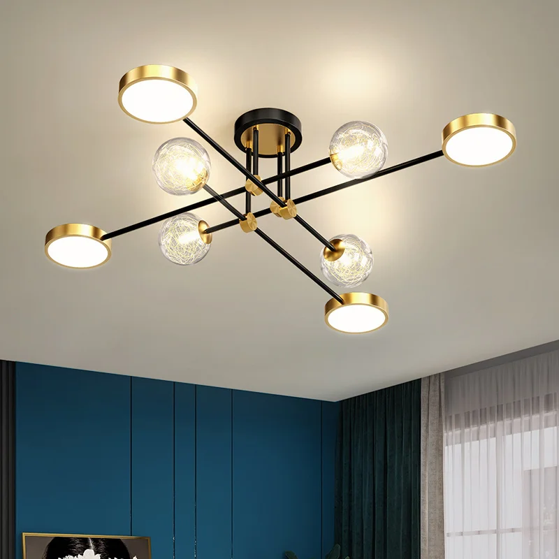 

Led Chandelier Living Room Lamps New Style Modern Minimalist Light Luxury Nordic Master Bedroom Ceiling Lamps Indoor Lighting