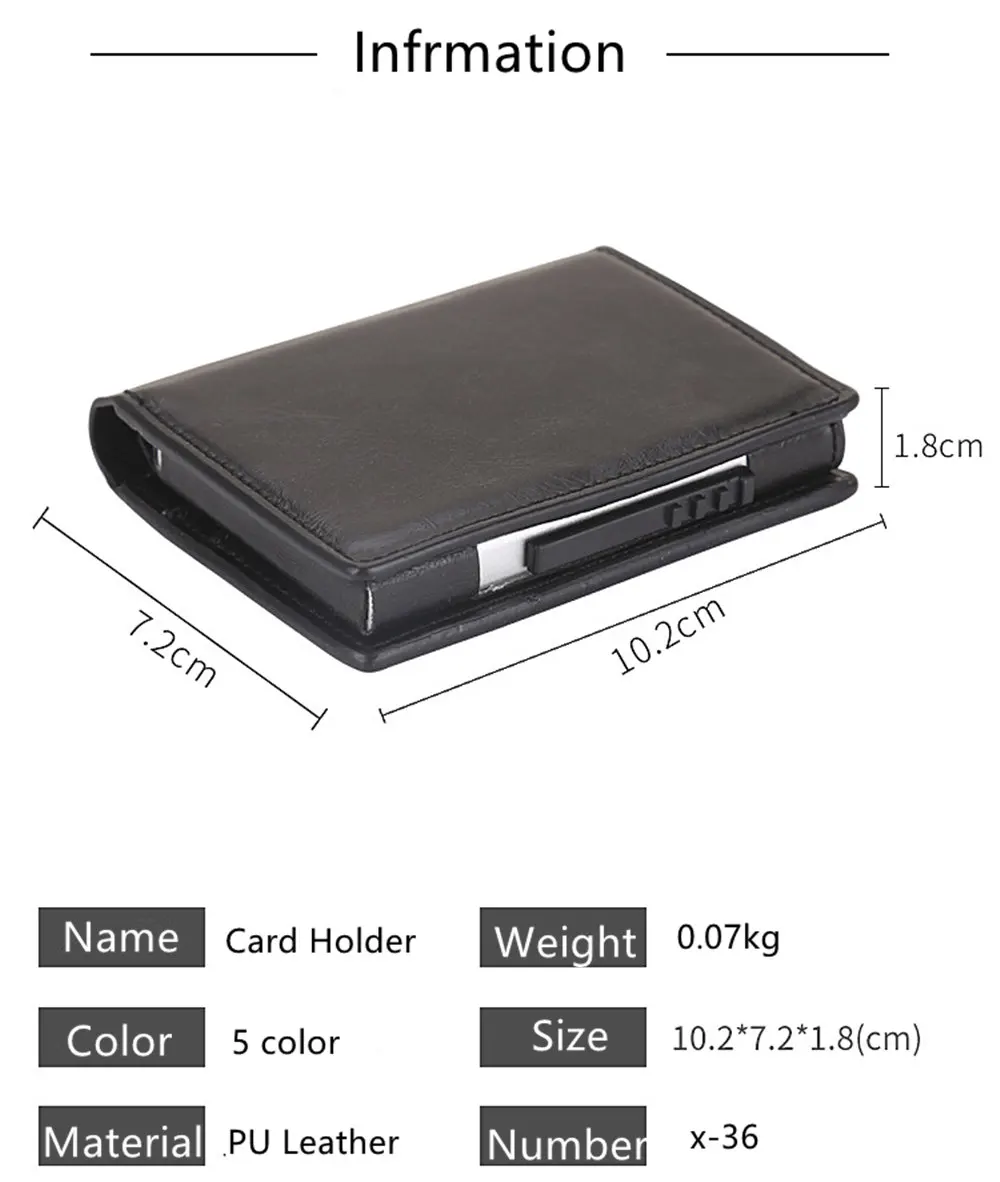 Мужской женский металлический кошелек для карт визитная карточка посылка